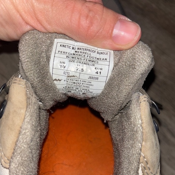 Merrell Kinetic Mid Waterproof Brindle Performance Hiking Footwear Size 10 - Picture 8 of 8